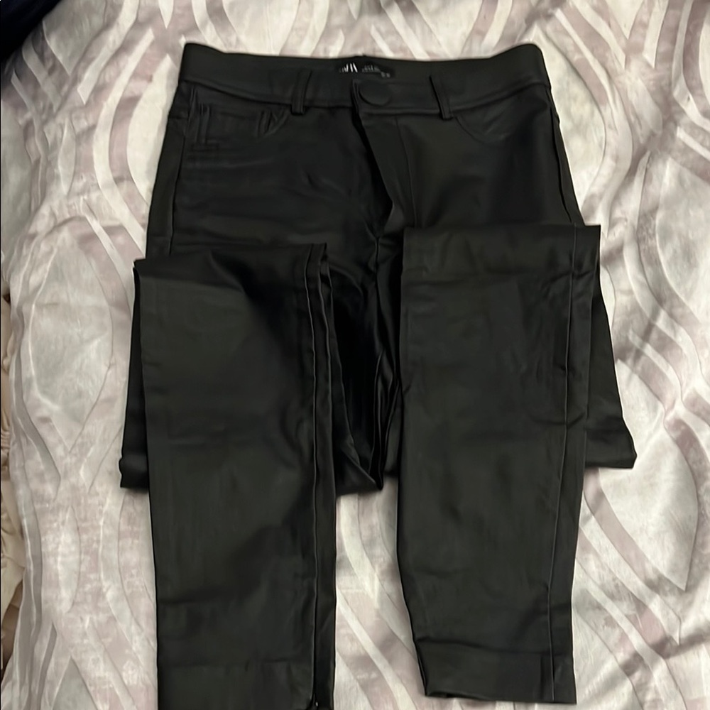 Zara faux leather Black Pants